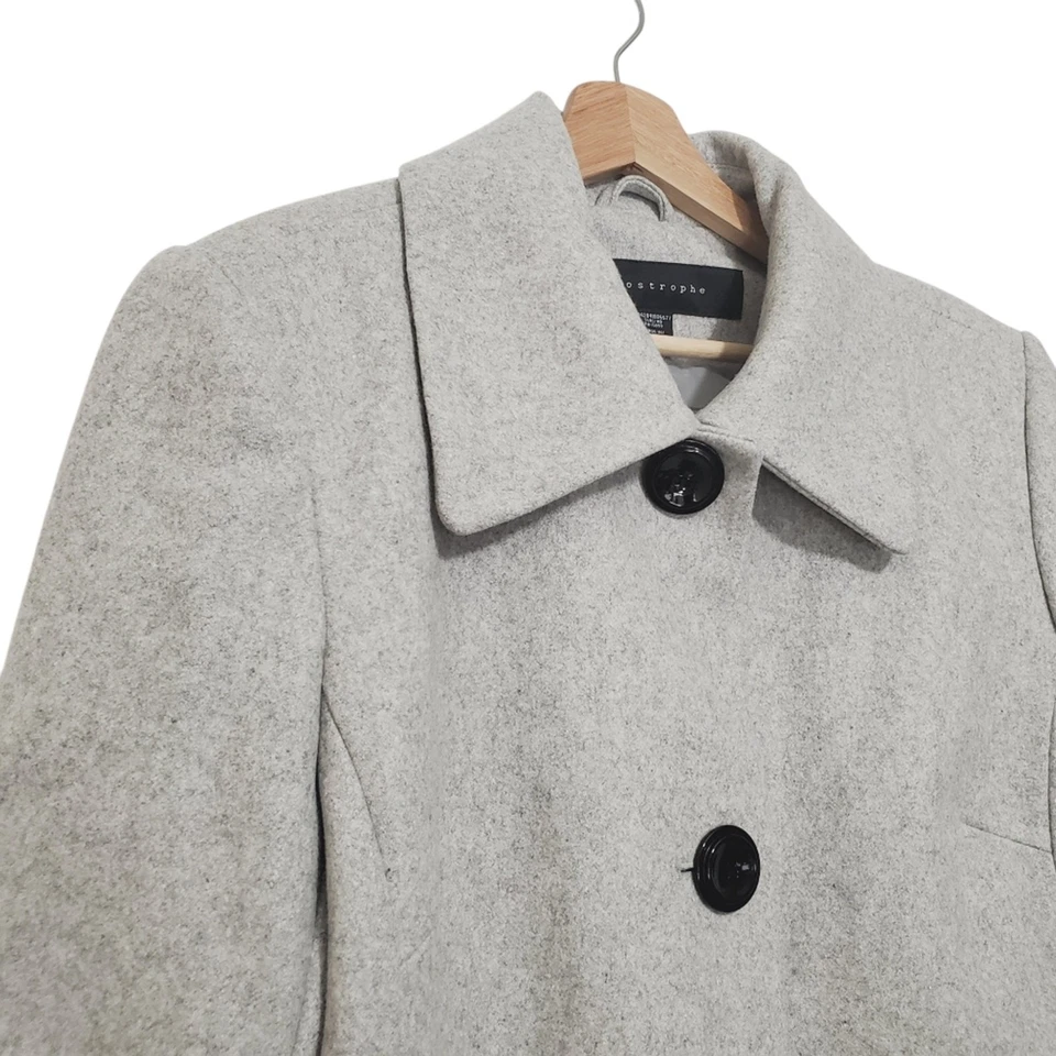 Babydoll Apostrophe Talla XL Mezcla Lana Ajuste Chaquetón Mangas 7/8 Bolsillos Forrados Foto 2 de 4