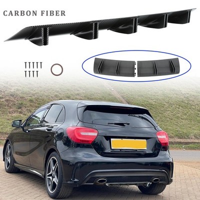 For Mercedes Benz A180 A200 Rear Bumper Diffuser Shark Fin Splitter Chin Carbon