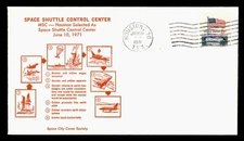 DR WHO 1971 SPACE SHUTTLE CONTROL CENTER SCCS CACHET HOUSTON TX M40417
