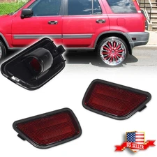 2PCS Red Lens Rear Bumper Side Marker Light Lamps For 1997-2001 Honda CR-V CRV