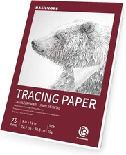 Bachmore 9”X12” Artist’S Tracing Paper Pad, 75 Sheets – Translucent Tracing Pape