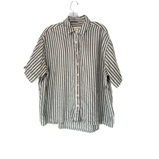 The Great. Button Up Shirt Blue White Striped Preppy Academia Casual Size 2