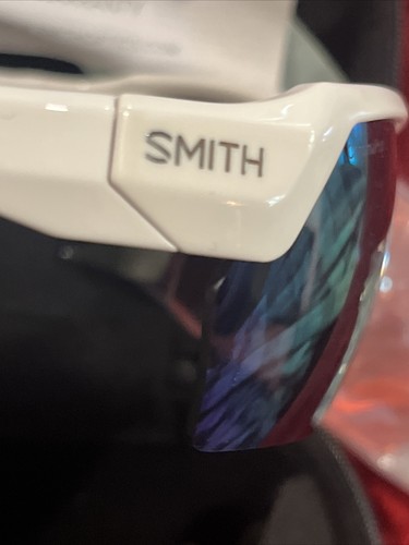 Occhiali da sole nuovi autentici Smith Optics TEMPO MAX montatura bianca VK6 65mm - Foto 13 di 19