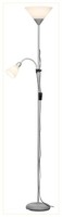 Brilliant Spari G98811/05 Deckenfluter Stehlampe Lesearm E27 Silber Weiß