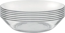 Duralex Made In France Lys 8 Inch Clear Calotte Plate, Set of 6 8", 