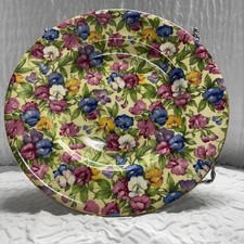 Vintage Royal Winton Sweet Pea Chintz Salad Plates Set 2 Floral England Pottery
