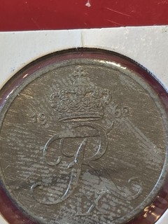 Rare 1962 5 ORE 🇩🇰 Denmark Frederik IX Zinc struck Piece Of History Free S/H
