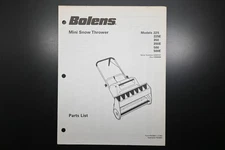Bolens P553692-1 82 Mini Snow Thrower Models 225 350 500 Parts List