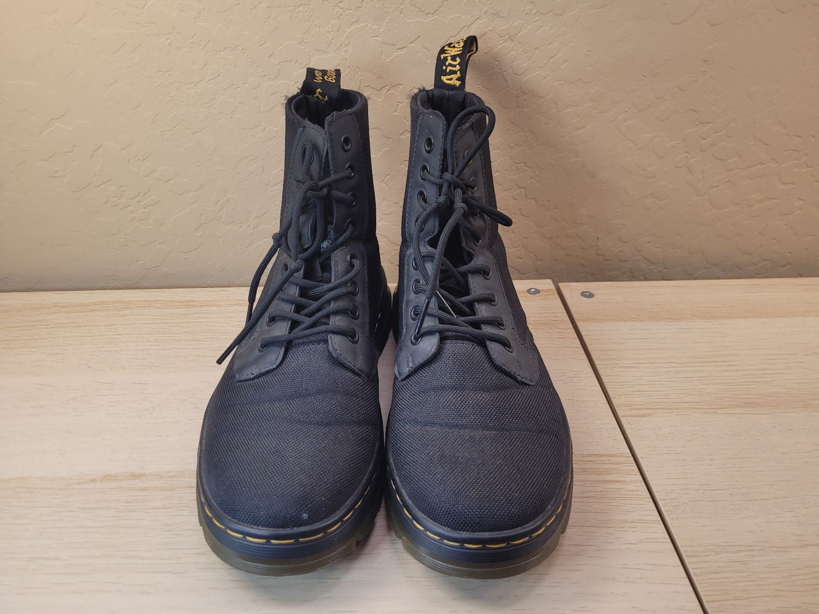 Doc Martens Combs Combat Boots Mens Sz 7 Black Poly Casual Womens Sz 9 thumbnail 5