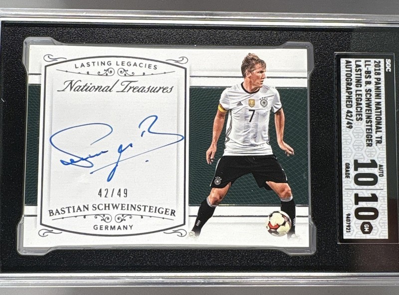 2018 National Treasures Bastian Schweinsteiger Lasting Legacies Auto /49 SGC 10