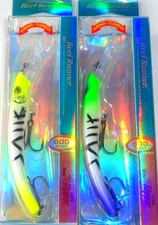 Reef Runner 600 Deep Lil Ripper Crankbaits (Lot of 2-Beetlejuice/Chart Zebra)