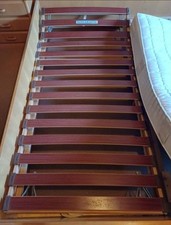 Lattenrost Schlaraffia 1 x 2 m braun Kopf- u. Fußteil verstellbar TOP Holzlatten