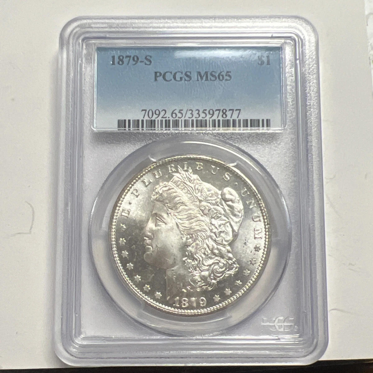 PCGS Certified MS 65 Graded 1879 Year Morgan US Dollars (1878-1921