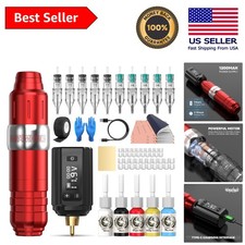 Versatile Wireless Tattoo Machine with Strong 1,200mAh Battery  Ergonomic Grip