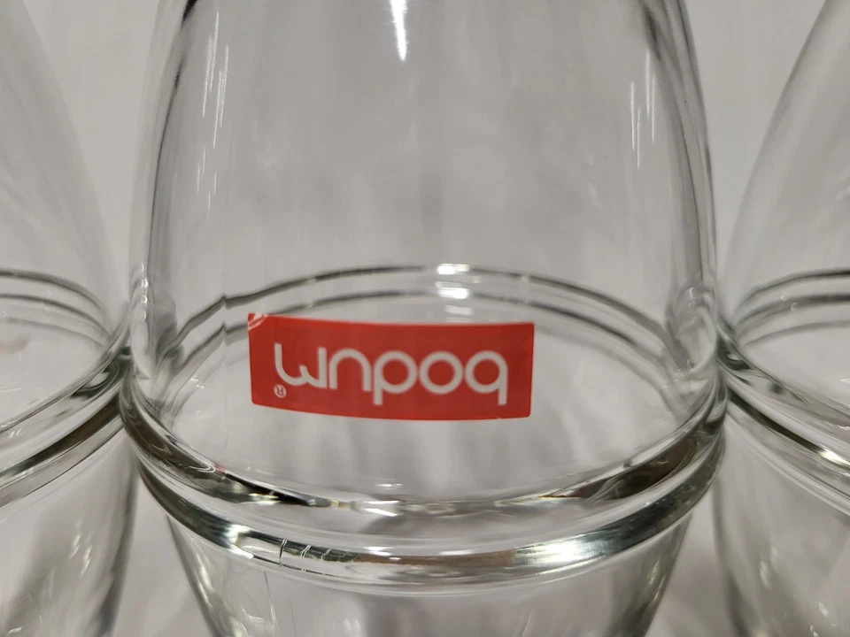 NUEVO CON ETIQUETAS Bodum Cajón y Barril Vidrio Helado Helado Postre Platos Francia Foto 3 de 4