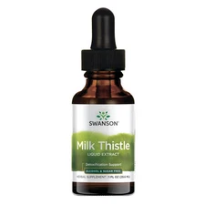 Swanson Milk Thistle Liquid Extract (Alcohol- and Sugar-Free) 1 fl oz Liquid