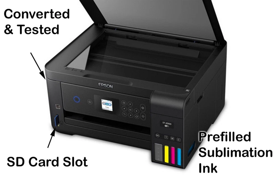 Epson EcoTank ST-2000 Sublimation Printer Bundle – Converted, Filled & Ready - Image 4 of 4