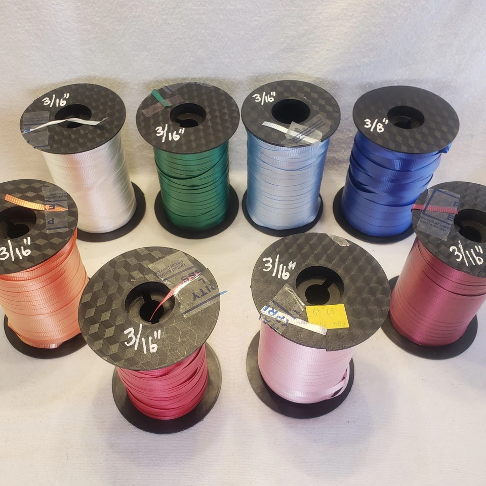 Lot of 23 Rolls of Gift - Craft - Bow - Curling Holiday Ribbon : Various Colors - Image 4 of 4