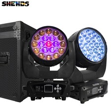 2Pcs 19X15W RGBW 4in1 Zoom Moving Head Light Wash Beam Stage Lighting With Case