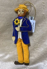 St. Nicolas Embroidered  Vincent Van Gogh Ornament 6.5 Inches Tall #9097 VG NEW