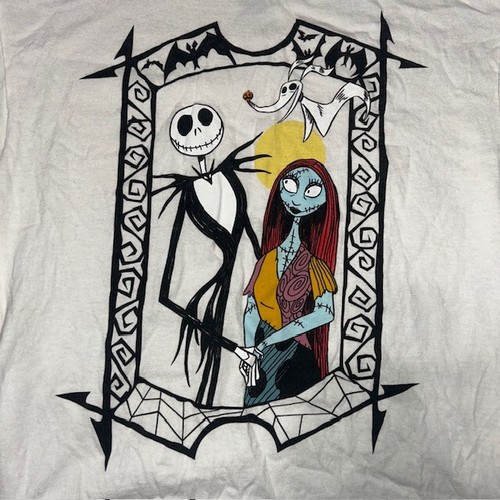 Disney Nightmare Before Christmas T Shirt Womens Size L Large White USA - Picture 2 of 4