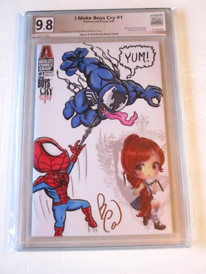 I MAKE BOYS CRY #1 FULL SKETCH UP BENNY POWELL SPIDERMAN VENOM PGX GRADED 9.8 CO