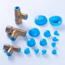 Blue M6-M60 Soft PVC Hoses End Cap Caps Laboratory Tube Pipe Inserts Plug Bung