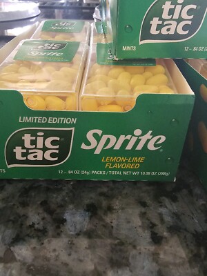 2 Tic Tac Sprite Lemon-Lime-Flavored On-The-Go Refreshment LIMITED