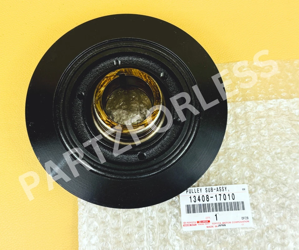 13408-17010 TOYOTA GENUINO OEM Land Cruiser POLEA, CIGÜEÑAL 1340817010 NUEVO Foto 4 de 4