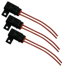 (3) ATM MIN Waterproof In-Line Mini Blade Fuse Holder 14 AWG Gauge Tinned Marine