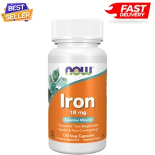 NOW FOODS Iron 18 mg 120 Veg Capsules