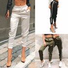 Satin Jogger Black Trousers for Women