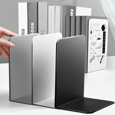 L-shaped Book Stopper Bookend Desk Bookshelf BookStand Firm Book Support Rack UK