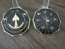 Special Collection Service CIA NSA Spider Web Challenge Coin