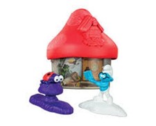 CASETTA ROSSO CHIARO IL VILLAGGIO DEI PUFFI HAPPY MEAL MC DONALS 2017 "NUOVO"