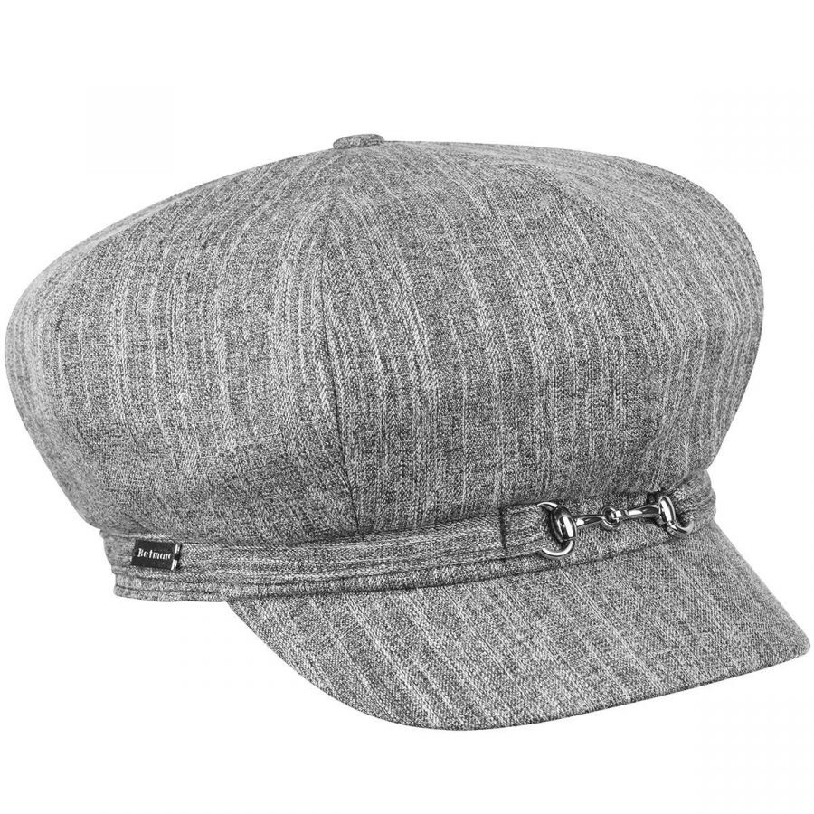 BETMAR Jocelyn Spitfire Newsboy Cap womens black white 1sfm  display picture 1