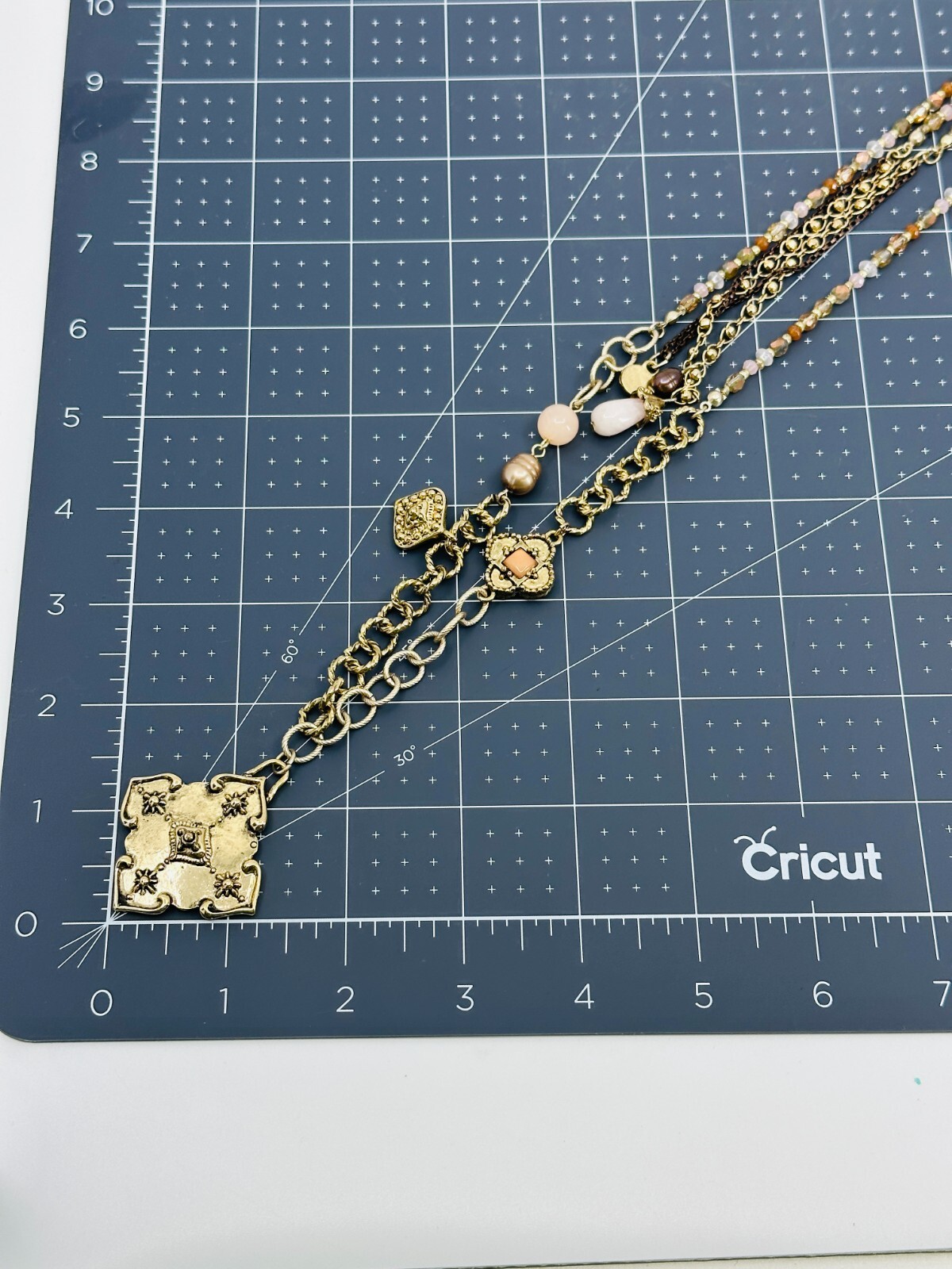 Chicos Necklace Layered Multi Strand Medallion St… - image 9