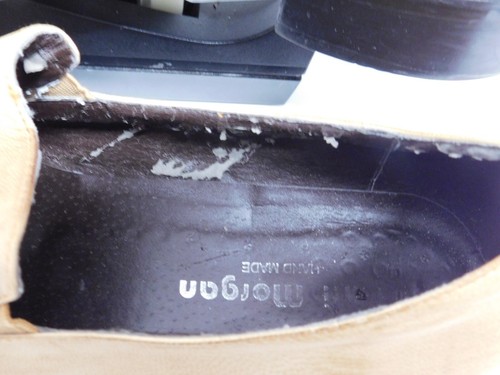 Pari Morgan SCHUH handgefertigt gestempelt Design weiches Leder Herren Größe 11 70er Vintage - Bild 14 von 19