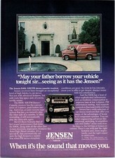 1981 Jensen Car Stereo 80s Custom Van Vintage Print Ad Butler Estate Wall Art