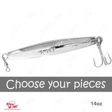 Fish WOW! 14oz Diamond Jig Chrome Trolling Select from 1pc 2pc 3pc 5pc 10pcs New