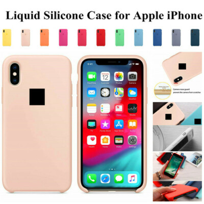 For iPhone 12 11 Pro XS Max XR 7 8 Plus Colorful Liquid Silicone Case Back Cover
