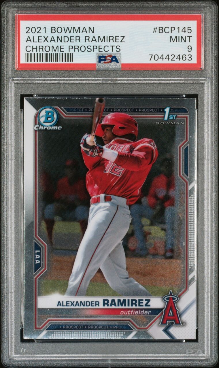 2021 Bowman - Chrome Prospects #BCP-145 Alexander Ramirez PSA 9 MINT🔥