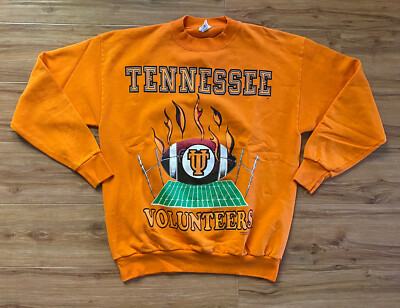 Vintage 90s Tennessee Volunteers Football Flame Sweatshirt Size