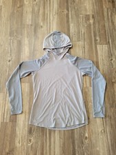 Under Armour Shirt Womens Gray Heatgear Long Sleeve Hoodie Run Thread