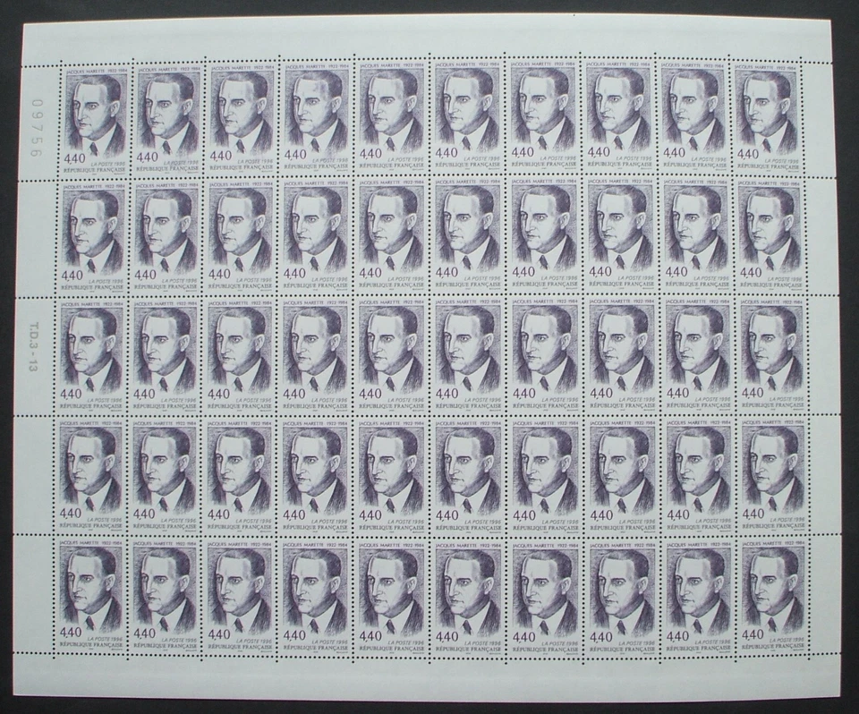n°3015 N** en feuille complète: Jacques Marette - Photo 1/1