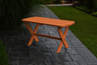 A&L Furniture Co. Amish-Made Poly Folding Oval Coffee Table - In 14 Colors