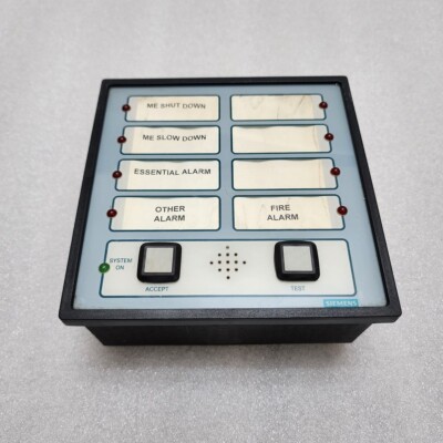 SIEMENS 93.0.311 SHIP ALARM PANEL CONTROL SYSTEM REV B CRACK ON BACK OF BODY