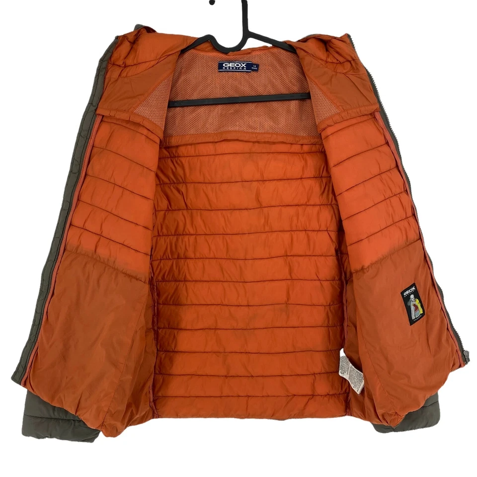 GEOX RESPIRA Grey Hooded Jacket Size 14 Years - Image 4 of 4