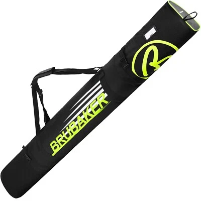 BRUBAKER Champion borsa porta sci sacca portasci 170/190cm nero / neon