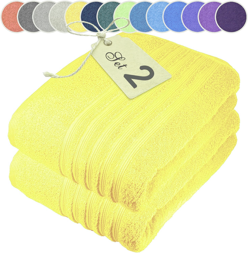 2x Large Bath Sheets 100% Egyptian Cotton Soft Big Size Jumbo Bath Towels 500GSM - Picture 17 of 38